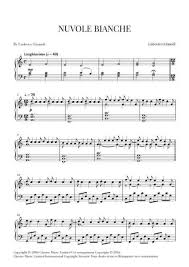 Nuvole Bianche Easy Piano C Major Sheet Music
