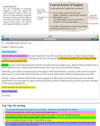 Writing skills practice: A more formal email – exercises