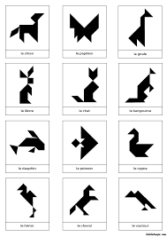 Silhouettes de dessins pour tangram Ã€ imprimer - Lulu la taupe
