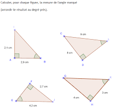 La trigonométrie : exercices de maths en PDF en troisieme à