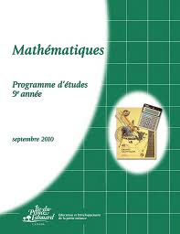 Programme détudes de mathématiques 9e année