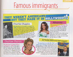 It is about biographies of celebrities. They are famous immigrants