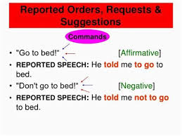 Reported speech orders and requests exercises pdf