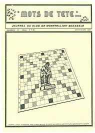 JOURNAL DU CLUB DE MONTPELLIER-SCRABBLE e.B.LX: 5 F 00