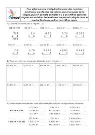 Exercices multiplication nombres decimaux cm1