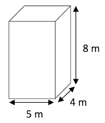 Calculate the volume of the rectangular prism. Include the units in