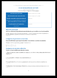 EXEMPLE DE REGISTRE Composition du document