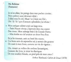 2ndes commentaire écrit texte n°1 : A. Rimbaud « Ma Bohème ».