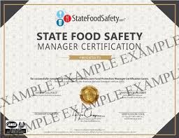 County of San Diego Food Safety Manager Certification