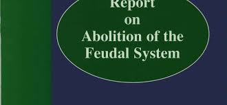 Report on Abolition of the Feudal System (SLC 168)