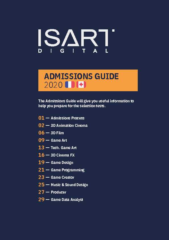 ADMISSIONS GUIDE 2020
