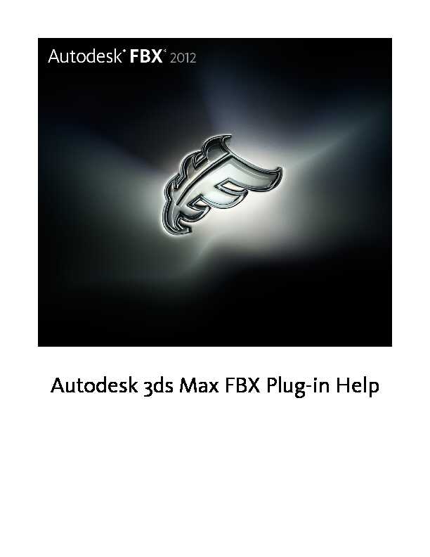 Autodesk 3ds Max FBX Plug-in Help