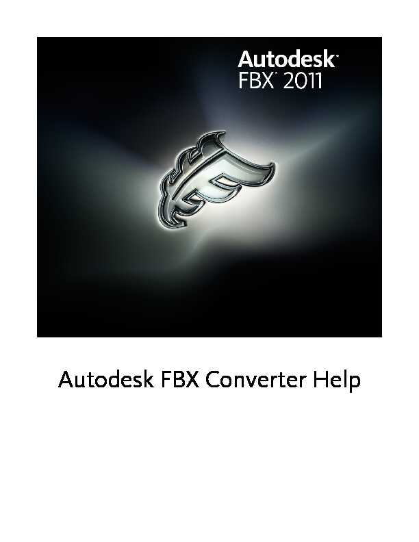Autodesk FBX Converter Help