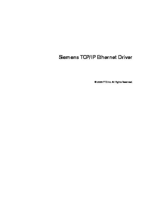 Siemens TCP/IP Ethernet Driver
