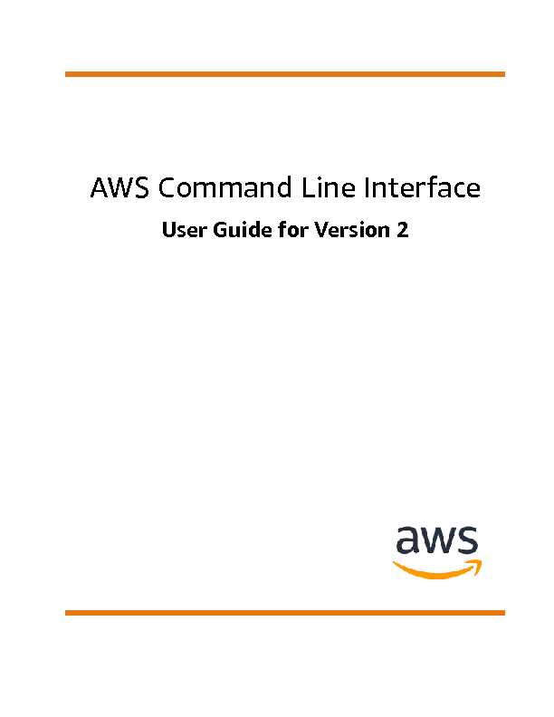 AWS Command Line Interface - User Guide for Version 2