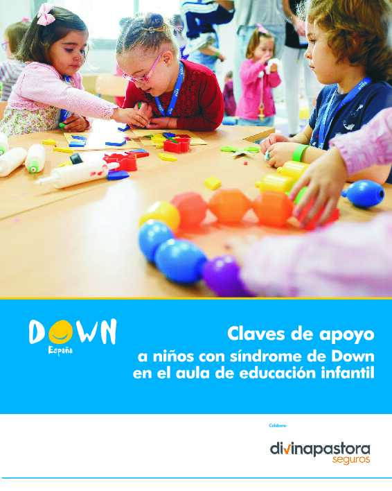 a niños con síndrome de Down en el aula de educación infantil