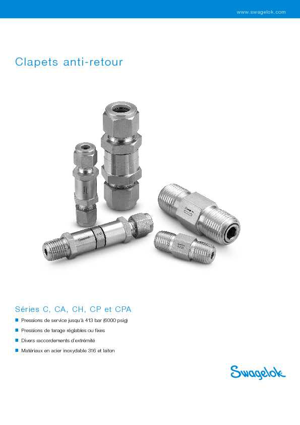 Clapets anti-retour Séries C CA CH CP et CPA (MS-01-176;rev_L;fr