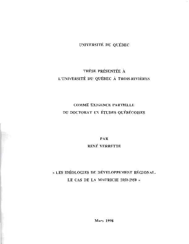 [PDF] université du québec - CORE