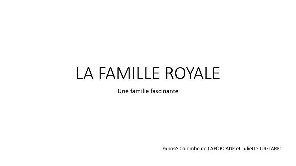 [PDF] LA FAMILLE ROYALE