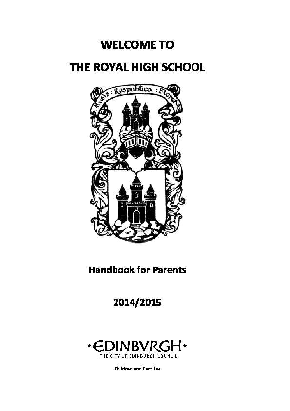 [PDF] WELCOME TO THE ROYAL HIGH SCHOOL