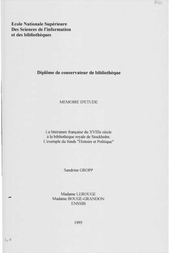 [PDF] Littérature française du XVIIIe siècle à la bibliothèque royale de