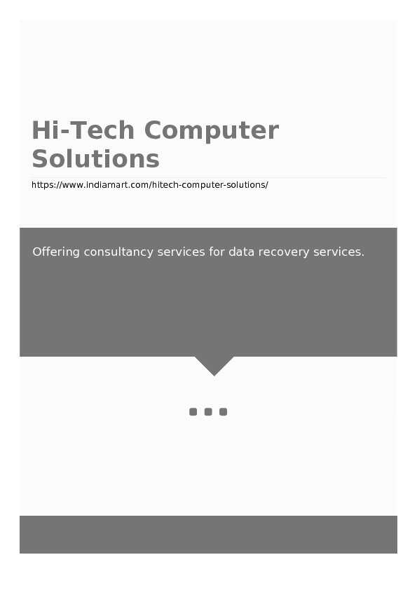 [PDF] Hi-tech Computer Solutions - IndiaMART