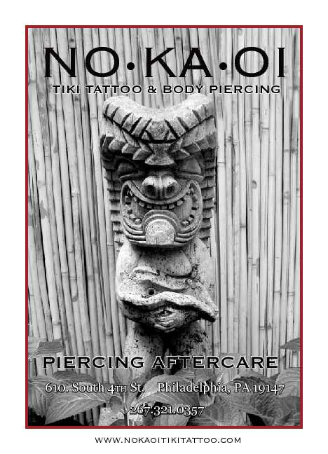 PIERCING AFTERCARE - No Ka Oi Tiki Tattoo