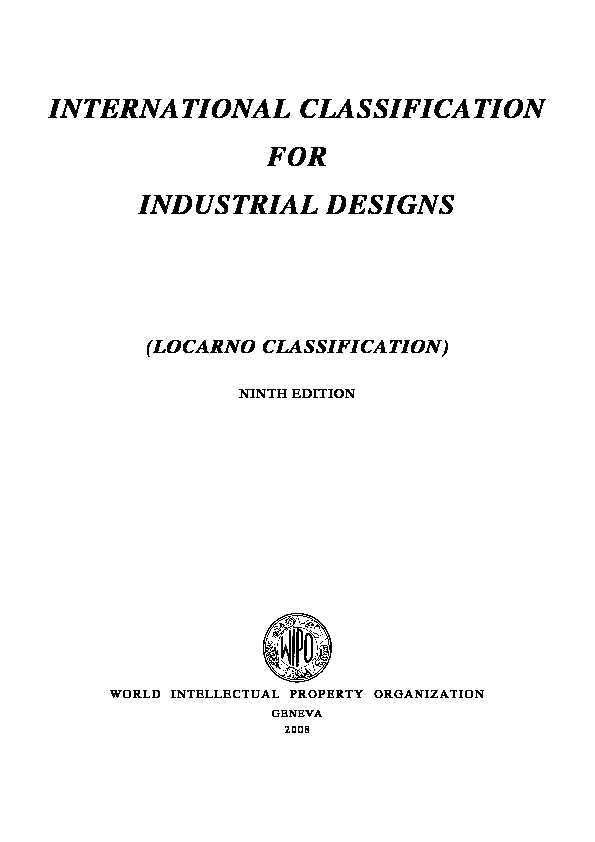 [PDF] INTERNATIONAL CLASSIFICATION FOR INDUSTRIAL DESIGNS