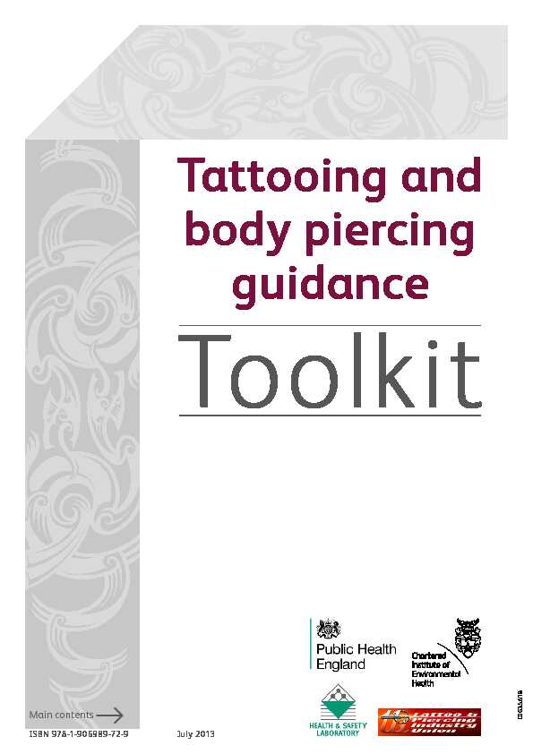 [PDF] Tattooing and body piercing guidance - CIEH