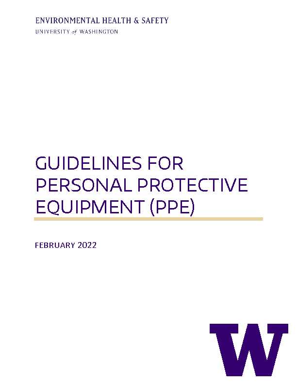 [PDF] guidelines for personal protective equipment (ppe)  ehs