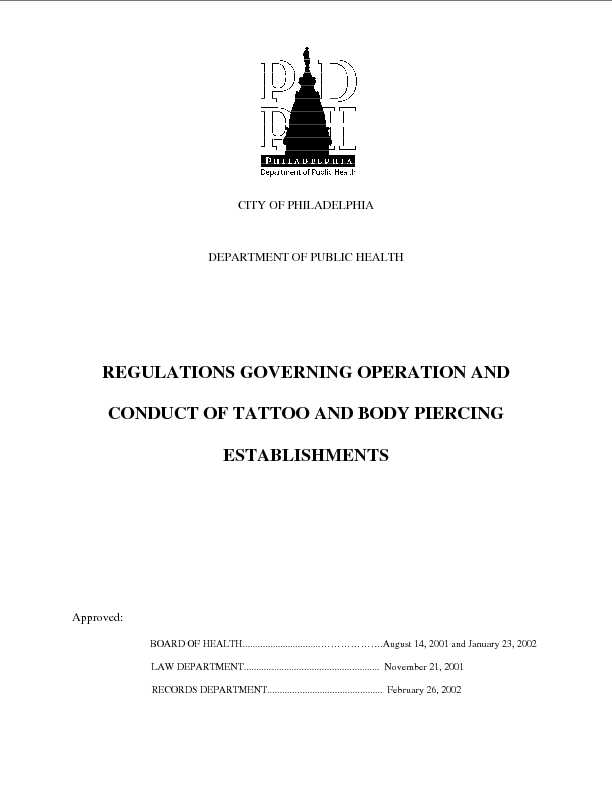 [PDF] REGULATIONS GOVERNING OPERATION AND CONDUCT OF