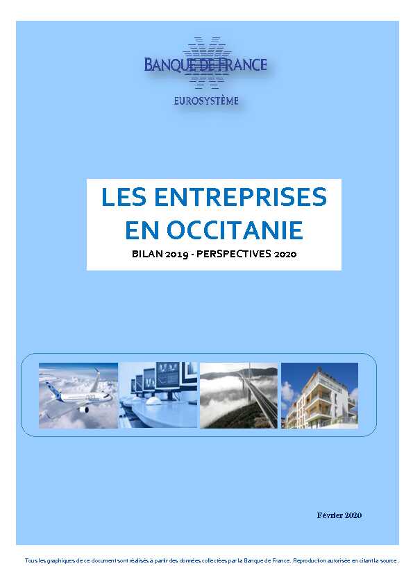 [PDF] LES ENTREPRISES EN OCCITANIE - Banque de France