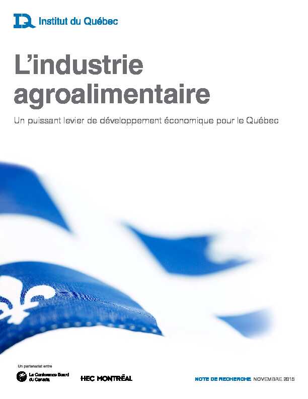 [PDF] Lindustrie agroalimentaire : un puissant levier de développement