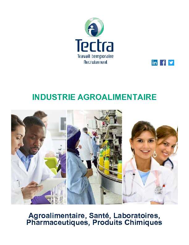[PDF] TECTRA  Industrie Agroalimentaire  Emploi  Recrutement  Intérim