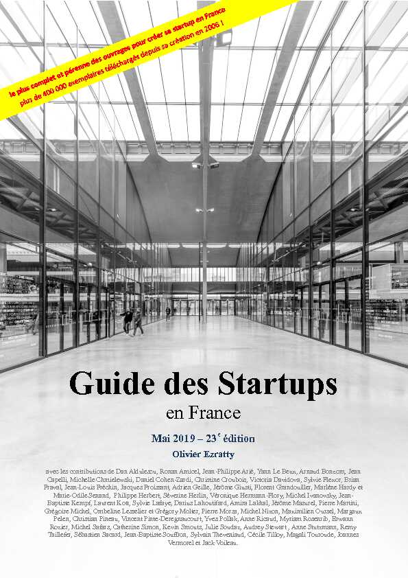 [PDF] Guide des Startups High-tech en France - Olivier Ezratty