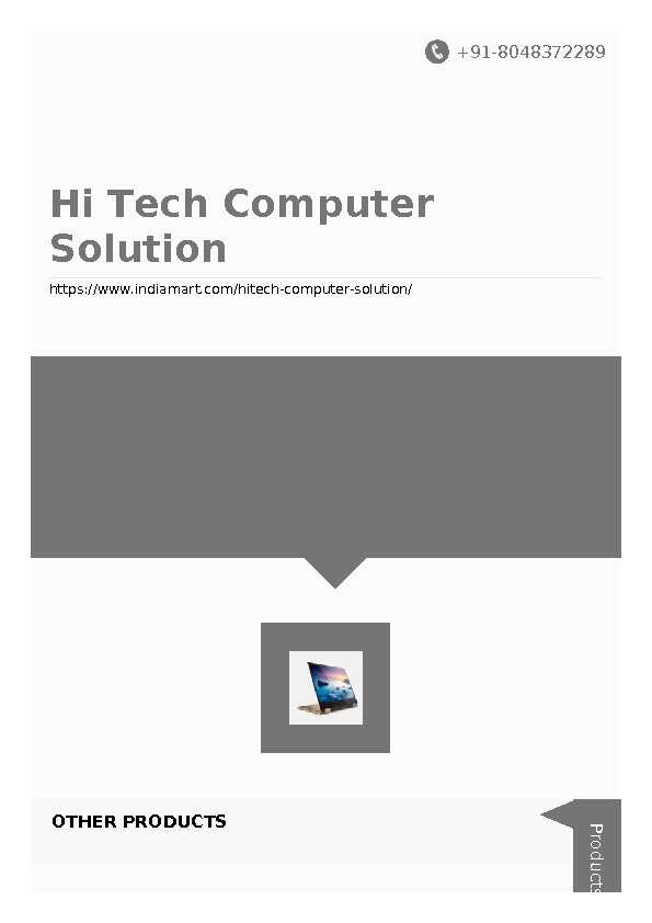 [PDF] Hi Tech Computer Solution - IndiaMART