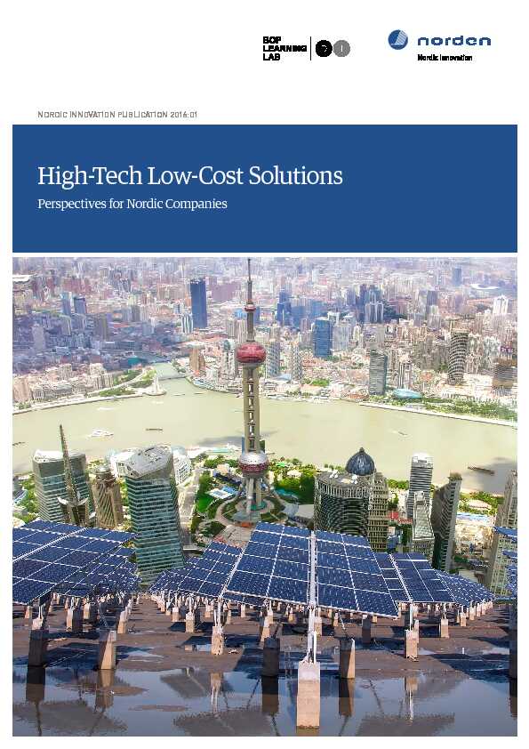 [PDF] High-Tech Low-Cost Solutions - Nordic