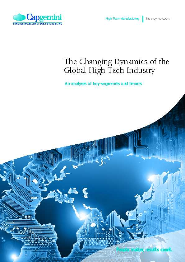 [PDF] The Changing Dynamics of the Global High Tech Industry - Capgemini