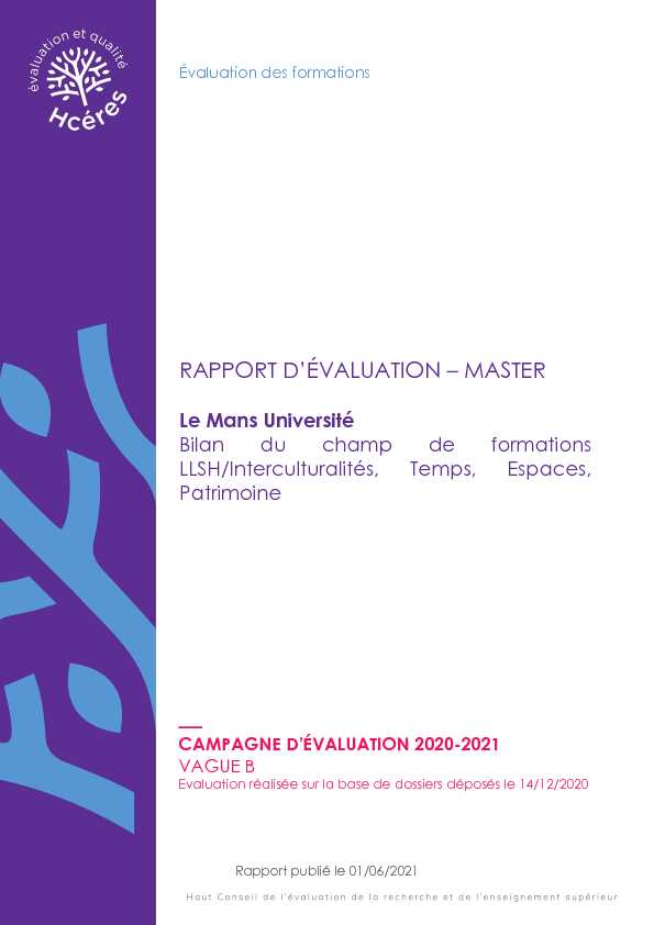 [PDF] Rapport dévaluation - Le Mans Université - Hcéres