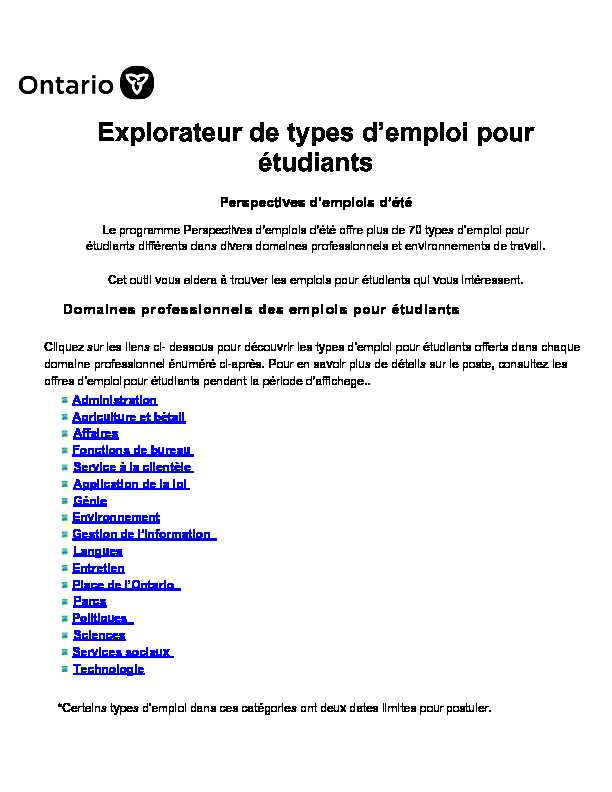 [PDF] Explorateur de types demploi pour étudiants