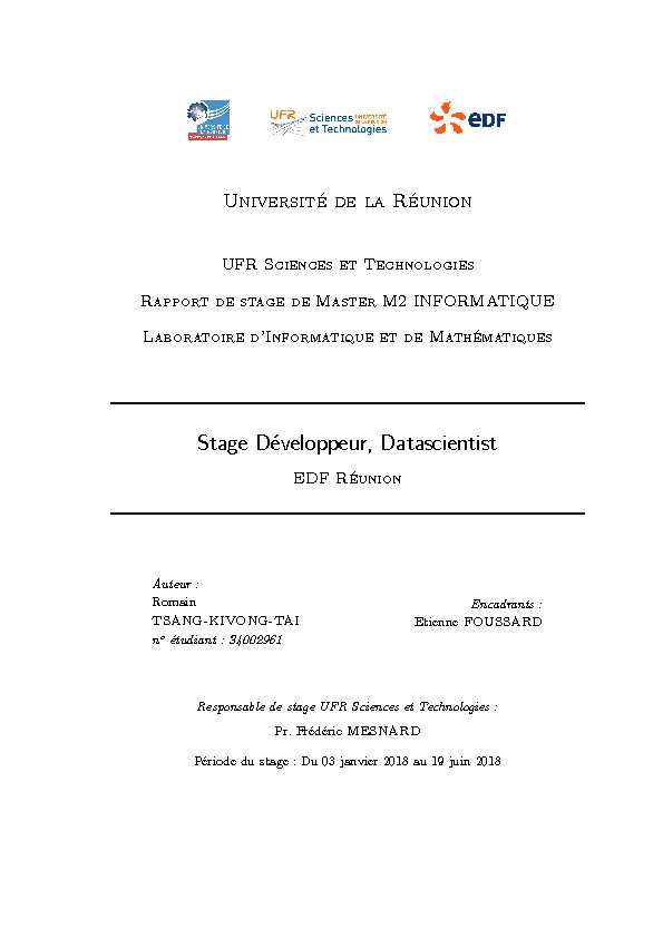 [PDF] Stage Développeur Datascientist