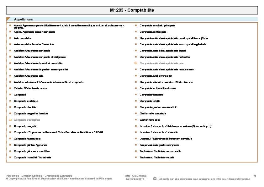 [PDF] Fiche Rome - M1203 - Comptabilité - SOI TC