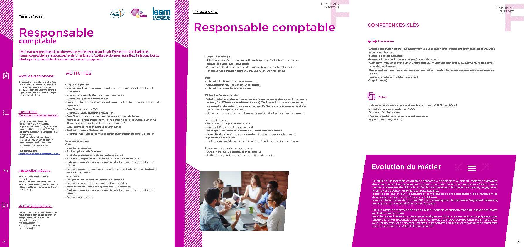 [PDF] Fiche métier Responsable comptable PDF - Leem