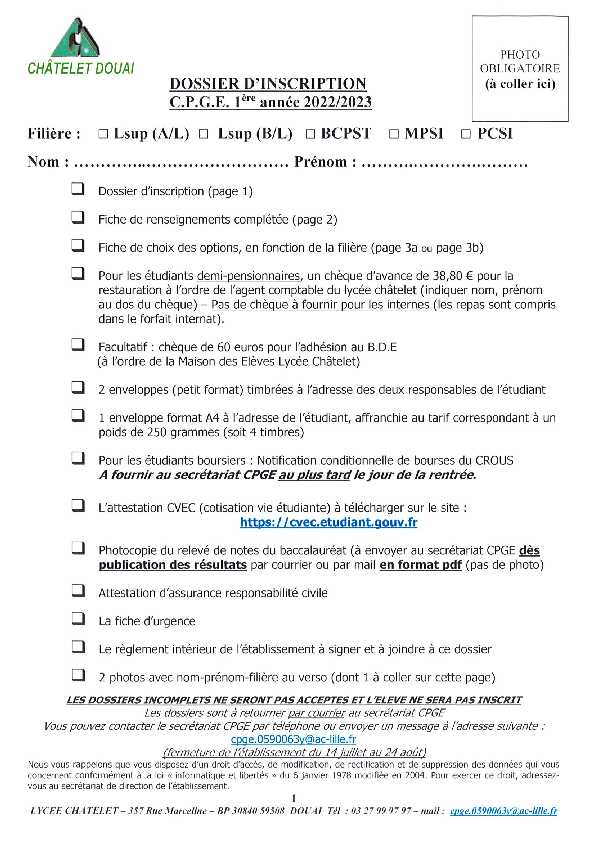 [PDF] Dossier inscription CPGE 1ère année 2022-2023 - chatelet-douaifr