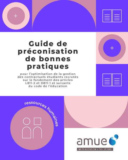 [PDF] Guide de préconisation de bonnes pratiques - Amue