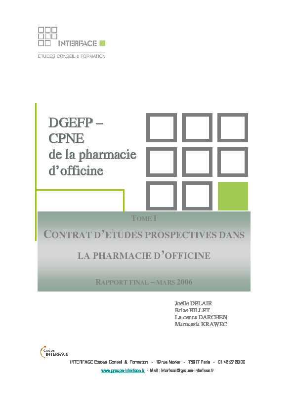[PDF] DGEFP – CPNE de la pharmacie dofficine - Ministère du Travail