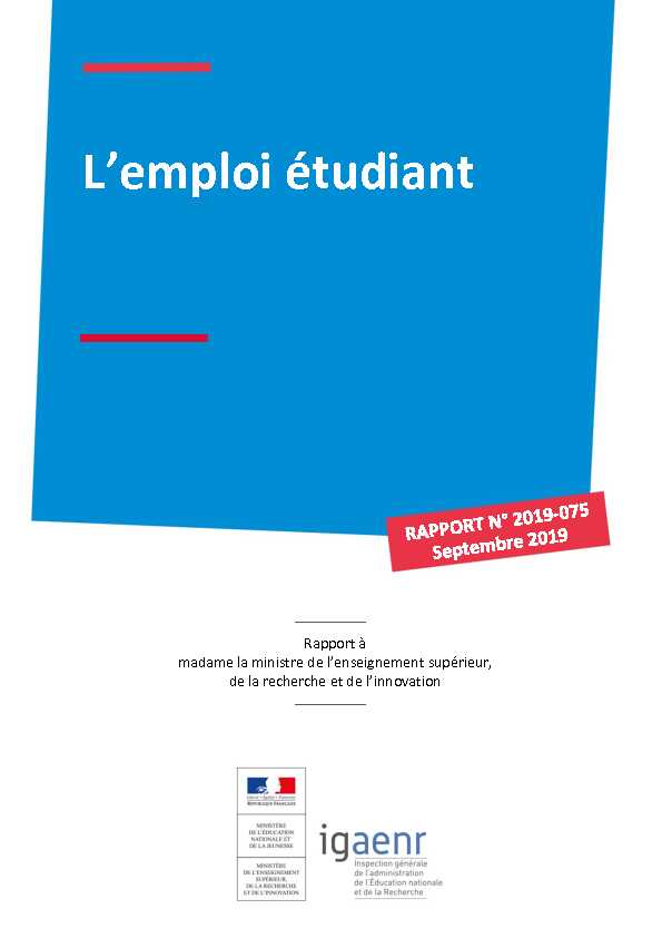 [PDF] Lemploi étudiant