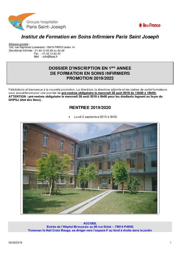 [PDF] Institut de Formation en Soins Infirmiers (I - Hôpital Paris Saint Joseph