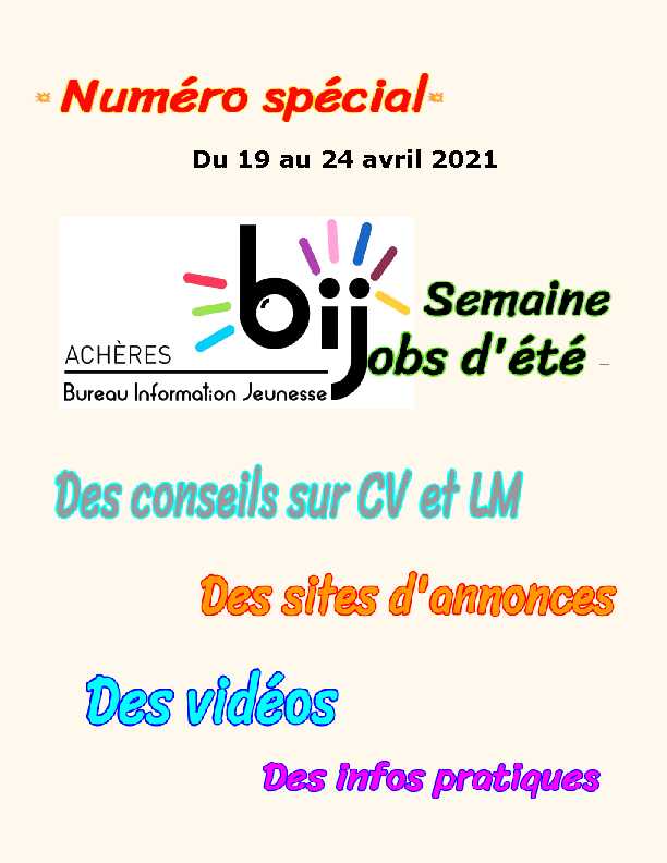 [PDF] JOBS DETE 2021 - Ville dAchères