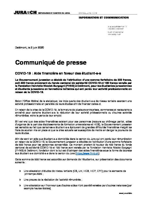 [PDF] Delémont le - Canton du Jura